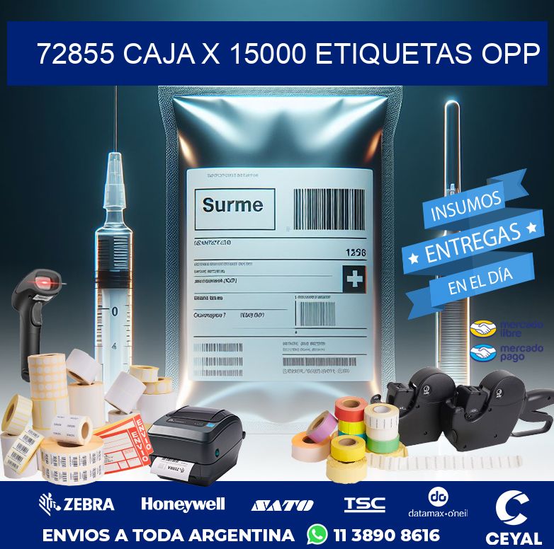 72855 CAJA X 15000 ETIQUETAS OPP