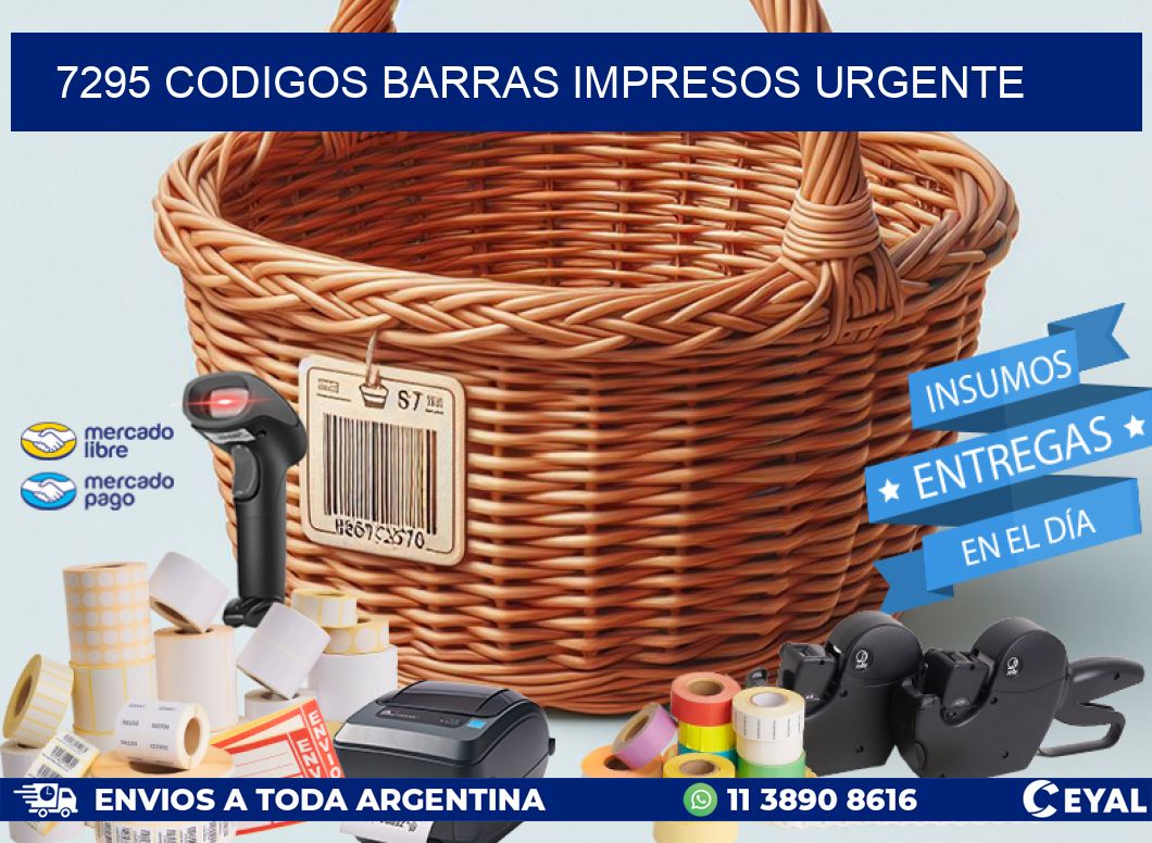 7295 CODIGOS BARRAS IMPRESOS URGENTE