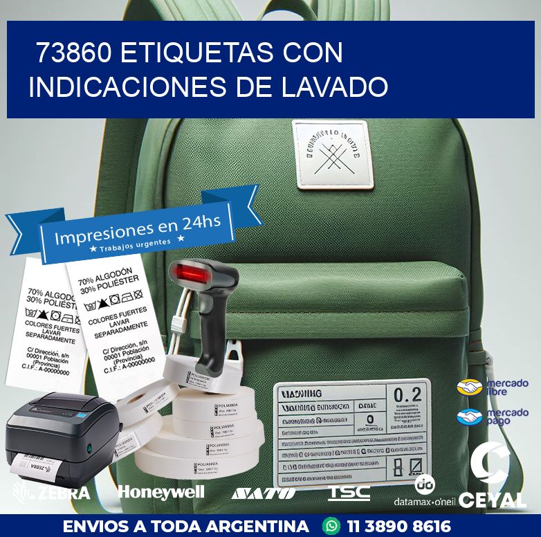 73860 ETIQUETAS CON INDICACIONES DE LAVADO