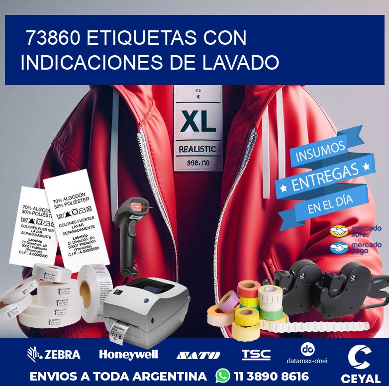 73860 ETIQUETAS CON INDICACIONES DE LAVADO