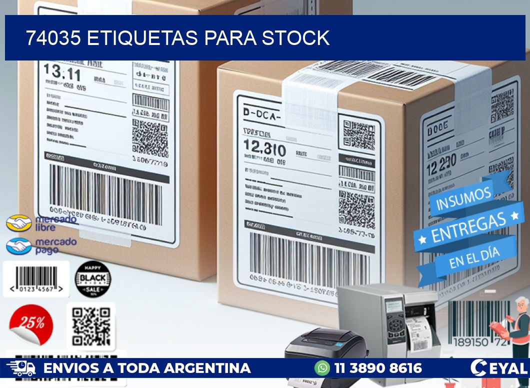 74035 ETIQUETAS PARA STOCK