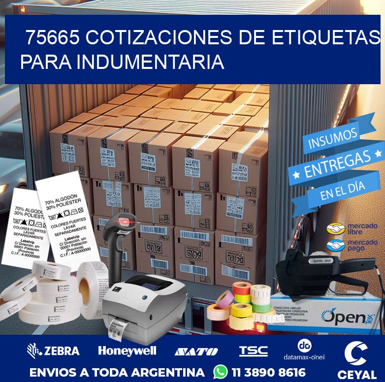 75665 COTIZACIONES DE ETIQUETAS PARA INDUMENTARIA