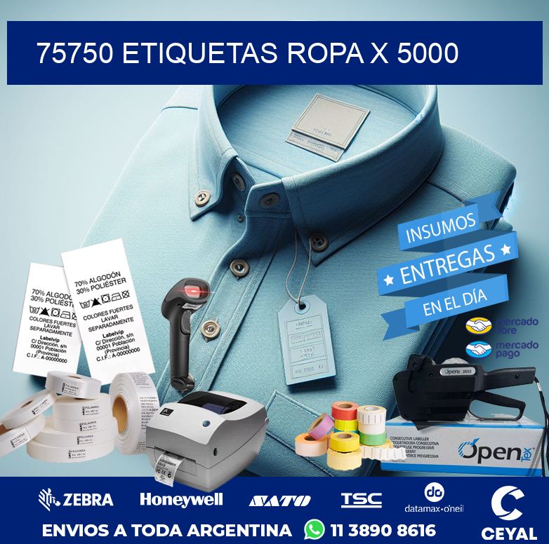 75750 ETIQUETAS ROPA X 5000