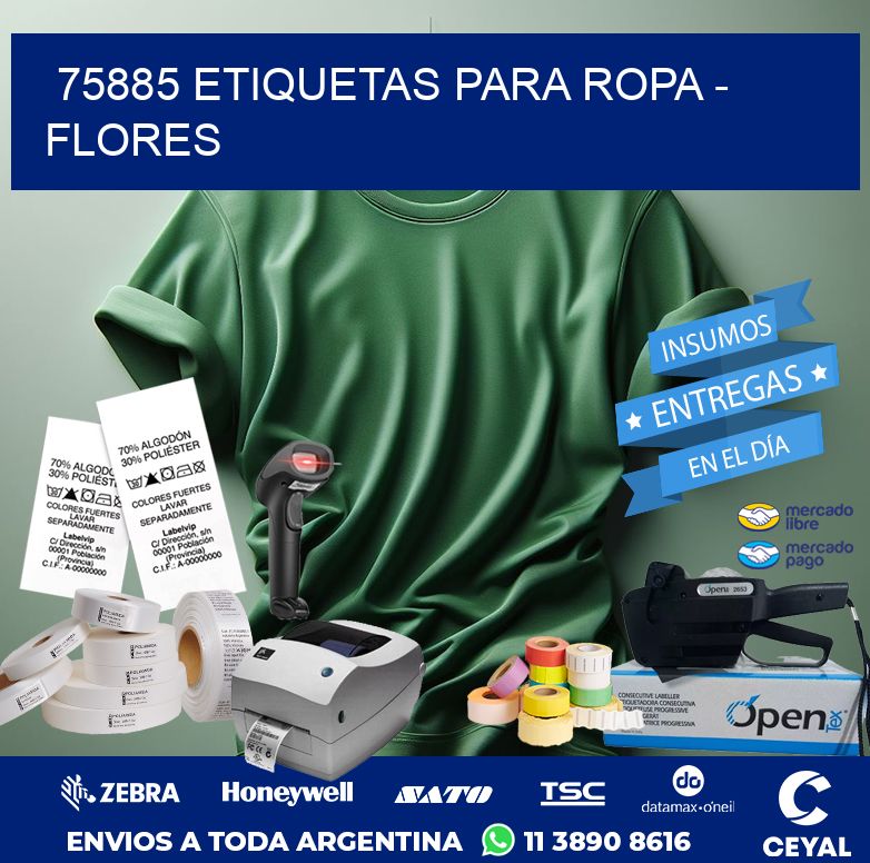 75885 ETIQUETAS PARA ROPA – FLORES