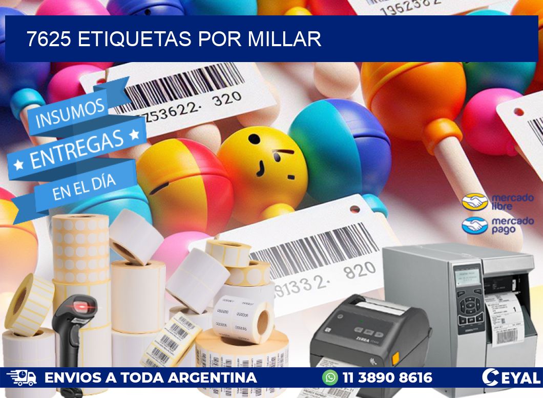 7625 etiquetas por millar