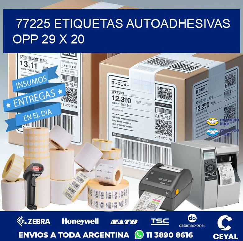 77225 ETIQUETAS AUTOADHESIVAS OPP 29 X 20