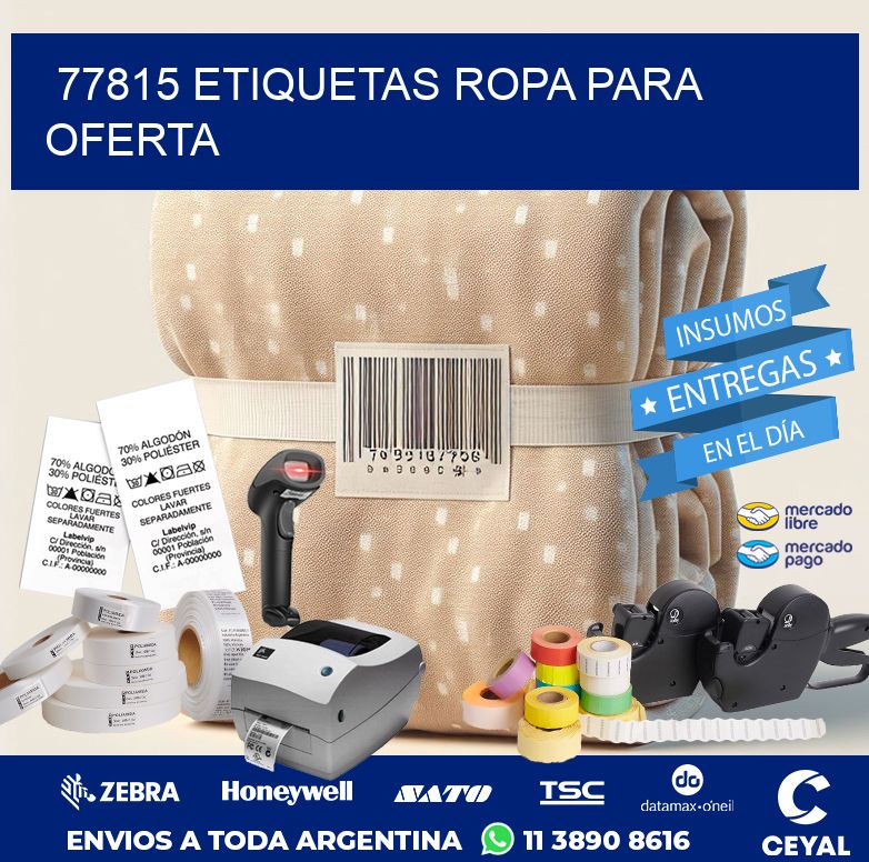 77815 ETIQUETAS ROPA PARA OFERTA