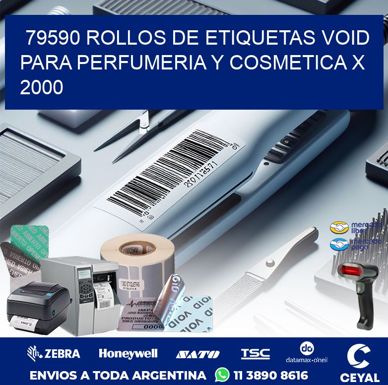 79590 ROLLOS DE ETIQUETAS VOID PARA PERFUMERIA Y COSMETICA X 2000