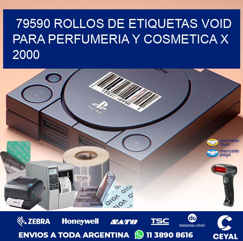 79590 ROLLOS DE ETIQUETAS VOID PARA PERFUMERIA Y COSMETICA X 2000