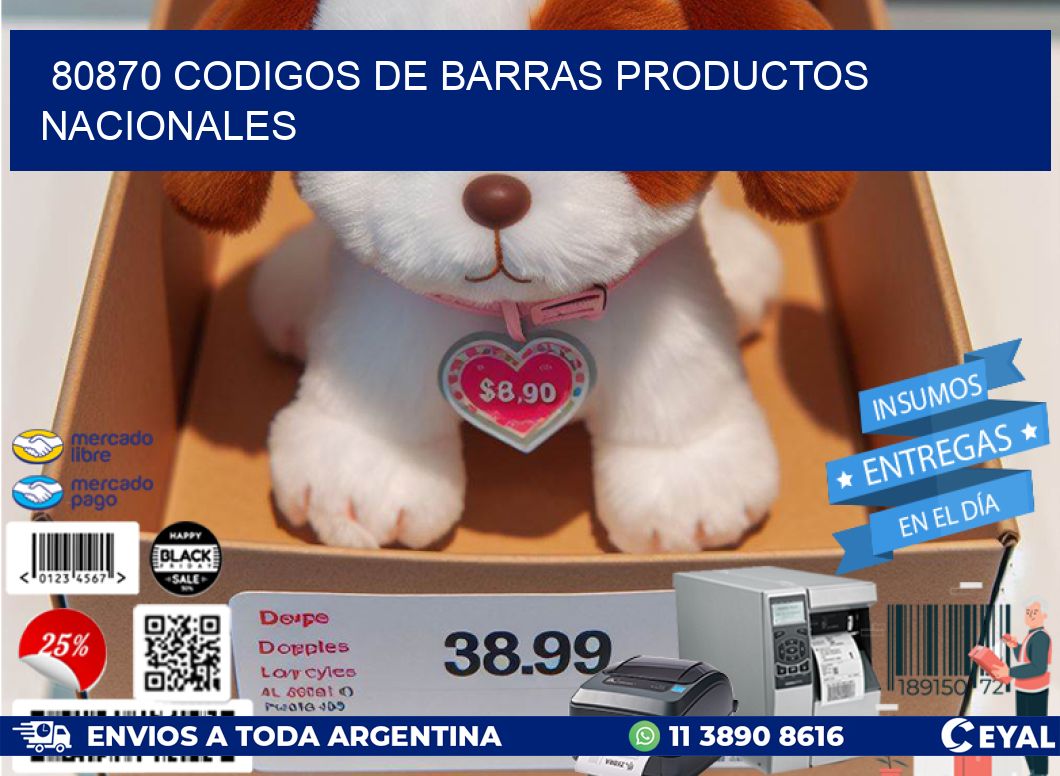 80870 Codigos de barras productos nacionales