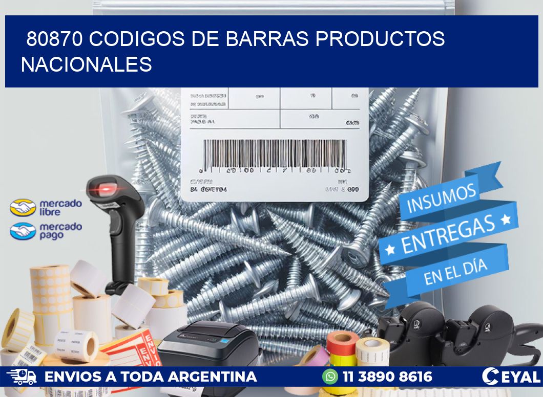 80870 Codigos de barras productos nacionales