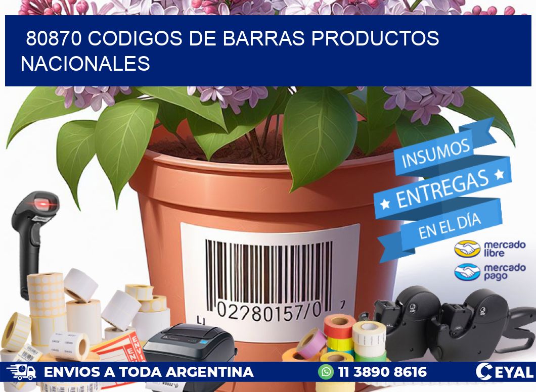 80870 Codigos de barras productos nacionales