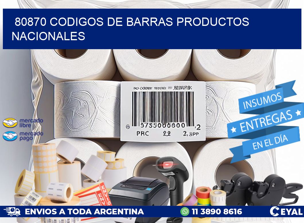 80870 Codigos de barras productos nacionales