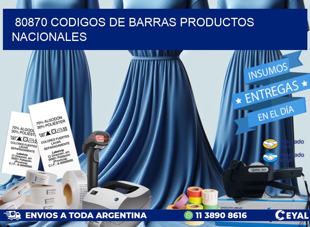 80870 Codigos de barras productos nacionales