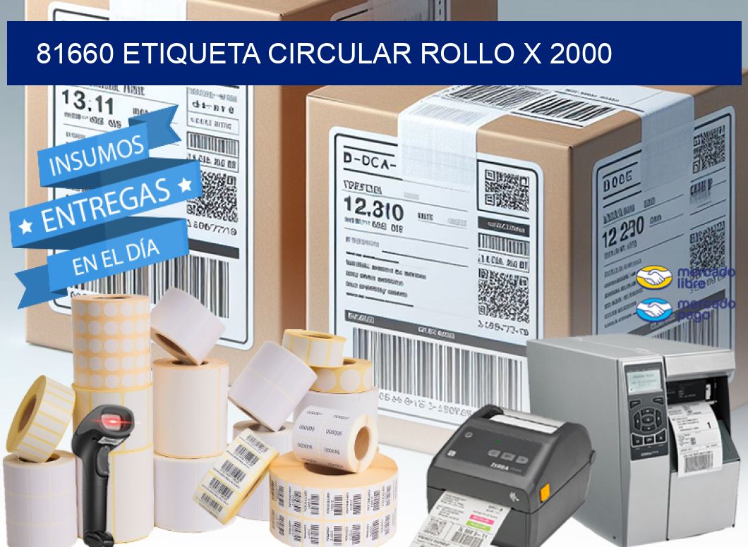 81660 ETIQUETA CIRCULAR ROLLO X 2000
