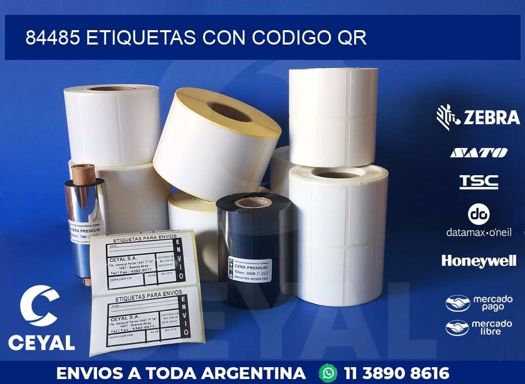 84485 ETIQUETAS CON CODIGO QR