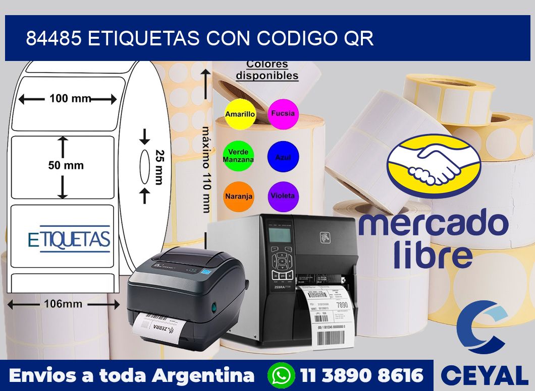 84485 ETIQUETAS CON CODIGO QR