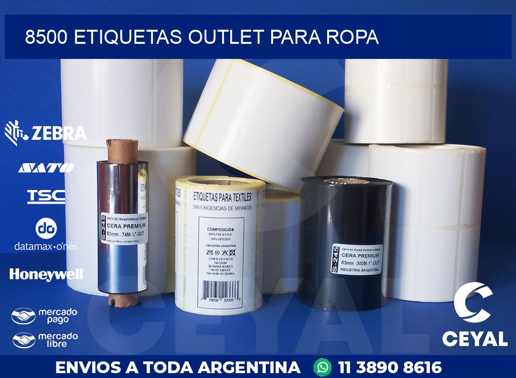 8500 ETIQUETAS OUTLET PARA ROPA