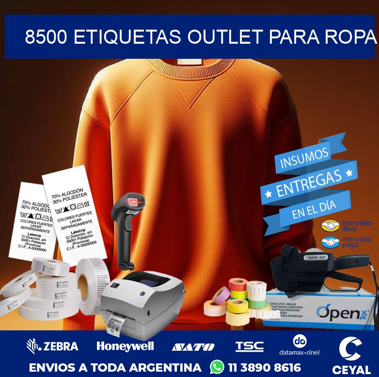8500 ETIQUETAS OUTLET PARA ROPA