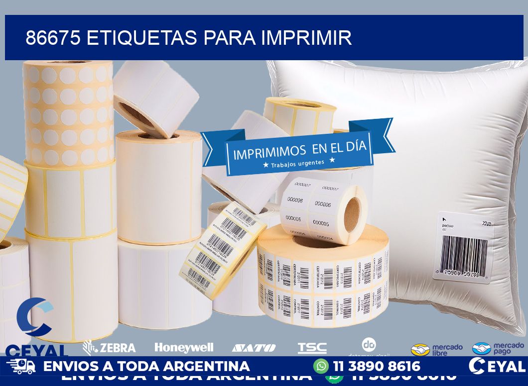 86675 ETIQUETAS PARA IMPRIMIR