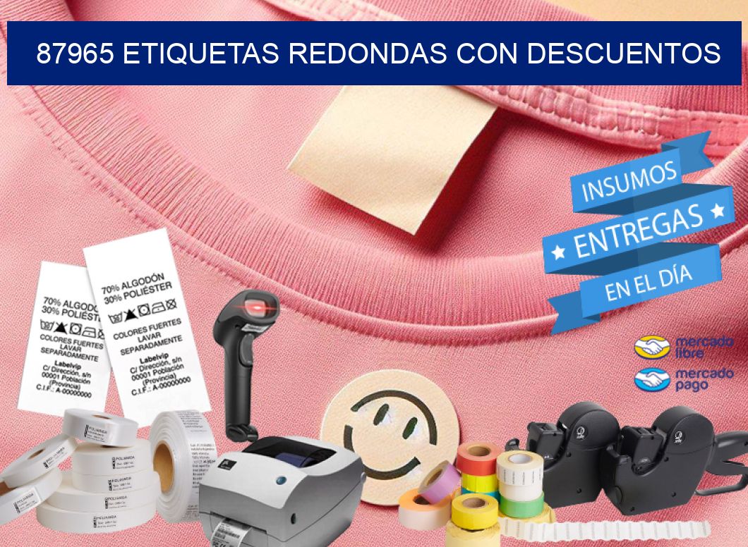 87965 ETIQUETAS REDONDAS CON DESCUENTOS