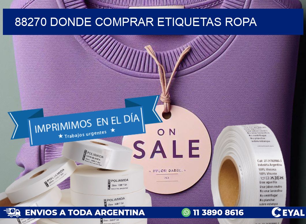 88270 DONDE COMPRAR ETIQUETAS ROPA