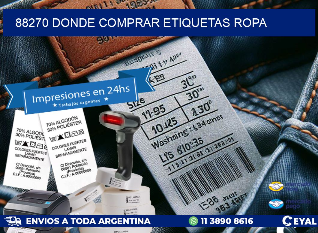 88270 DONDE COMPRAR ETIQUETAS ROPA