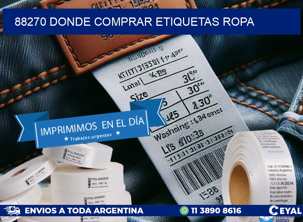 88270 DONDE COMPRAR ETIQUETAS ROPA