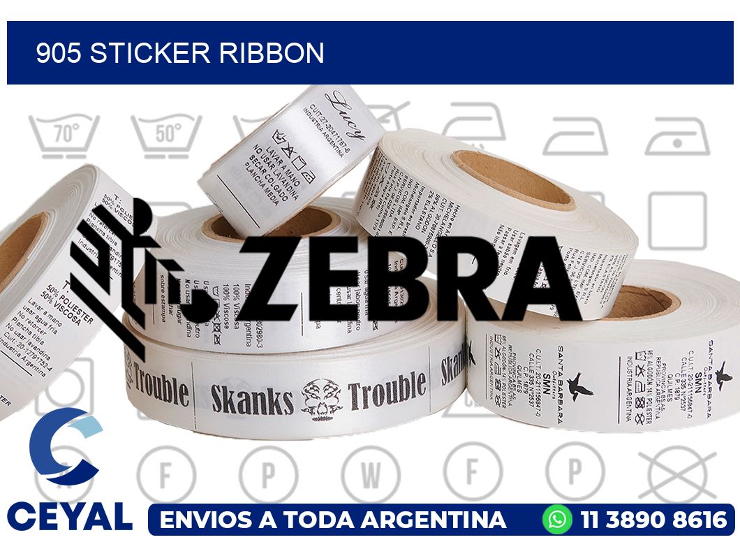905 sticker ribbon