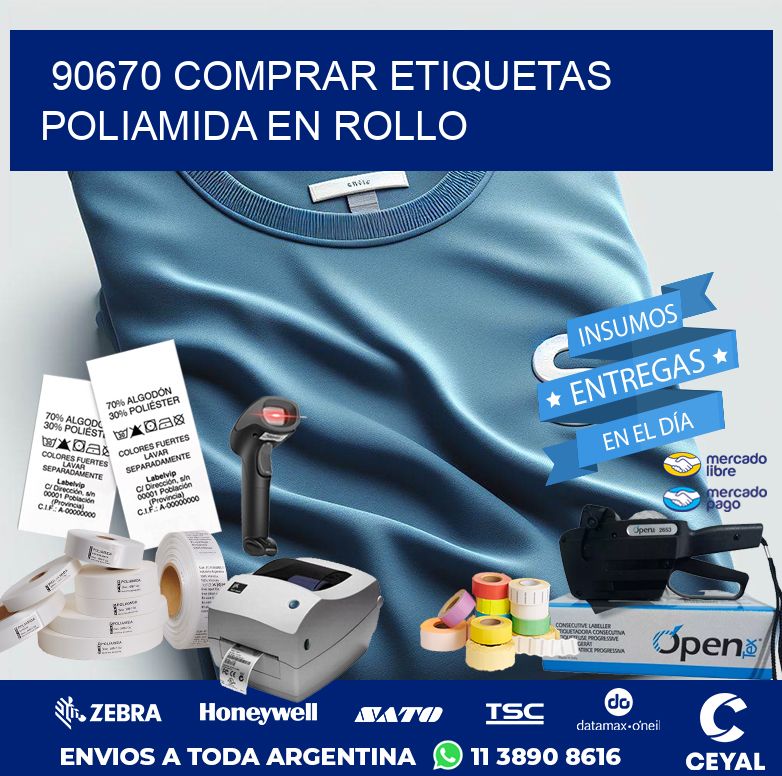 90670 COMPRAR ETIQUETAS POLIAMIDA EN ROLLO