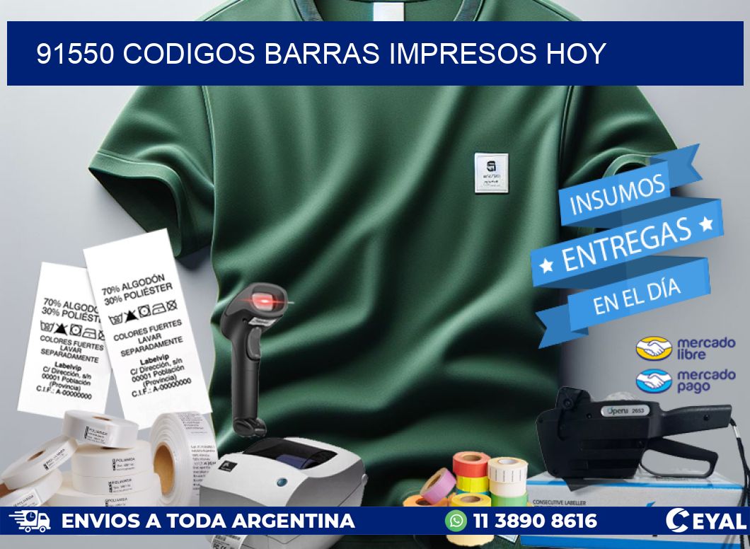 91550 CODIGOS BARRAS IMPRESOS HOY