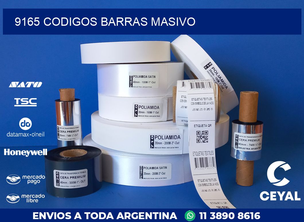 9165 CODIGOS BARRAS MASIVO