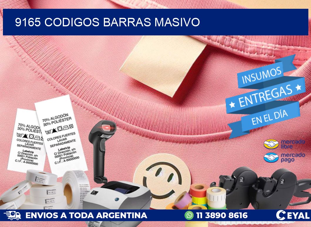 9165 CODIGOS BARRAS MASIVO