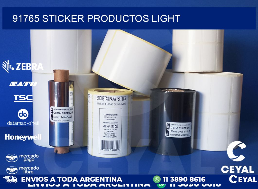 91765 STICKER PRODUCTOS LIGHT