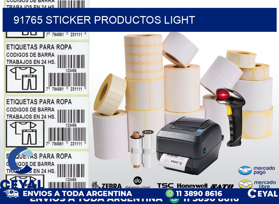 91765 STICKER PRODUCTOS LIGHT