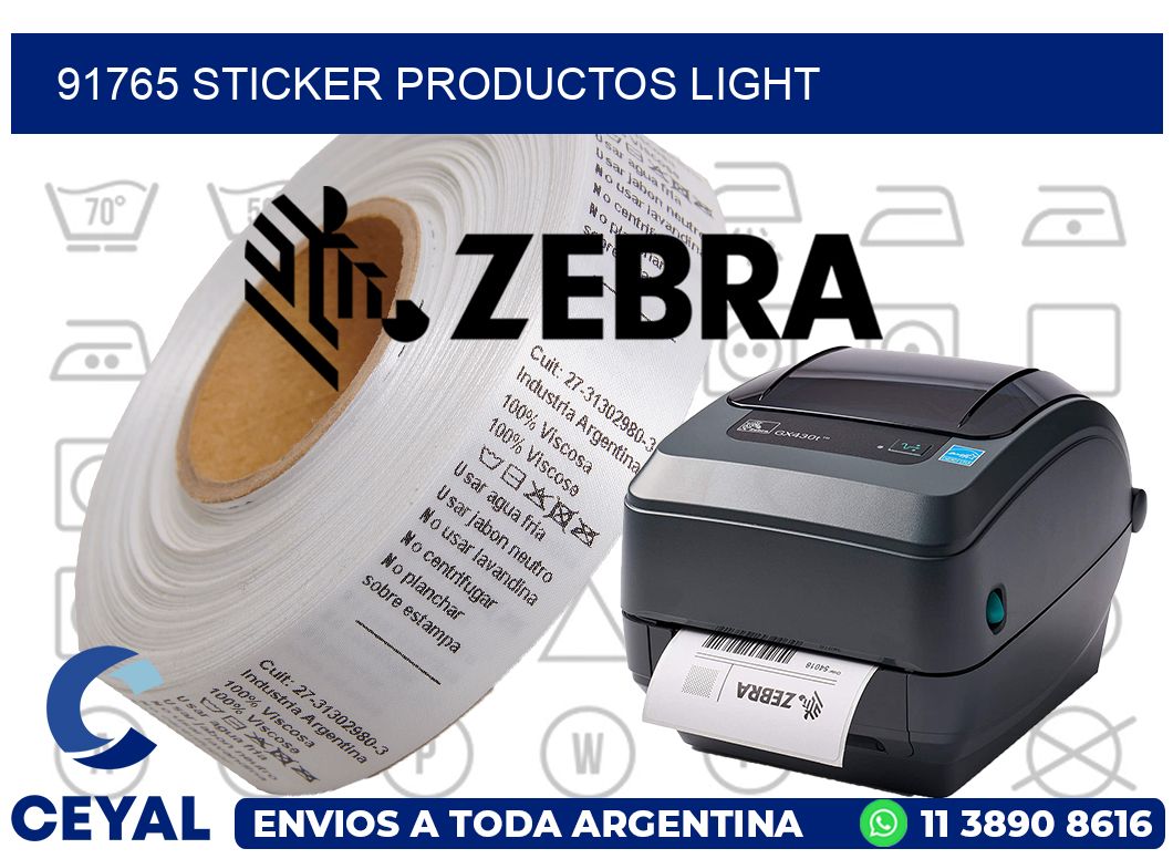 91765 STICKER PRODUCTOS LIGHT