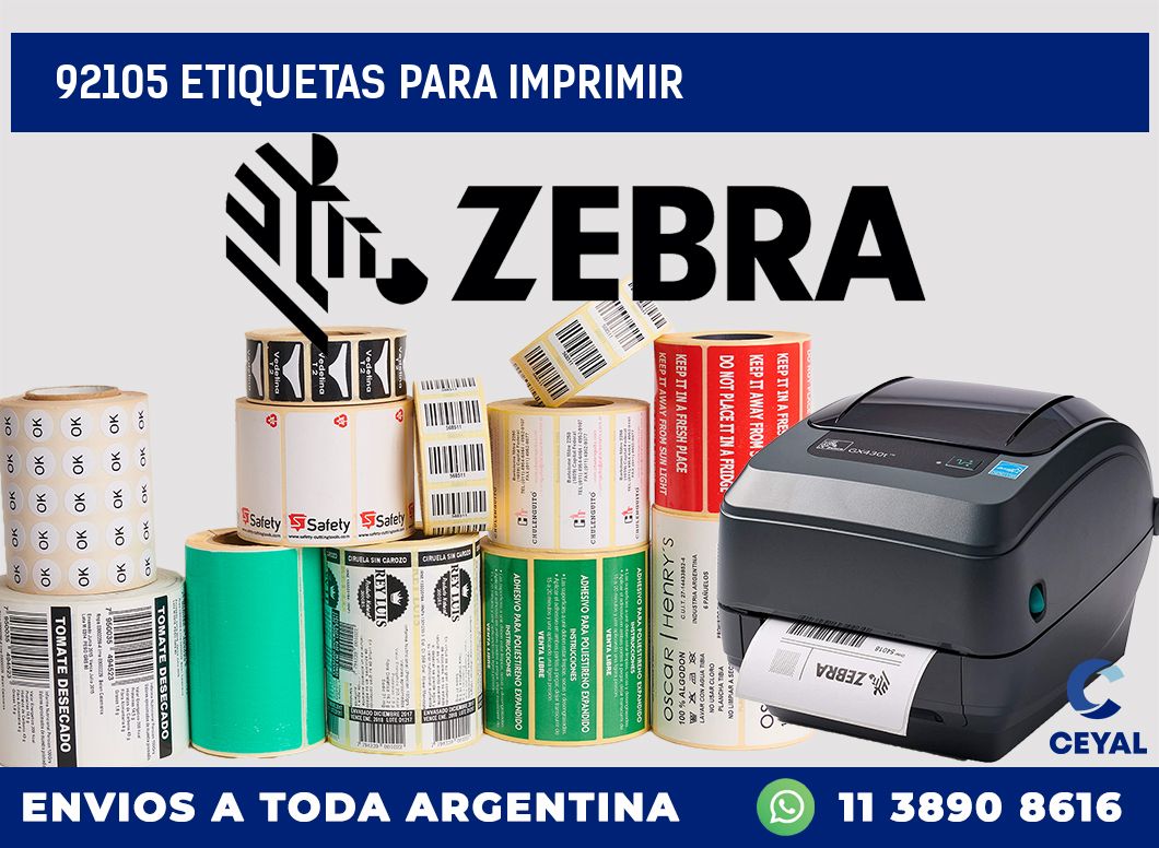 92105 ETIQUETAS PARA IMPRIMIR