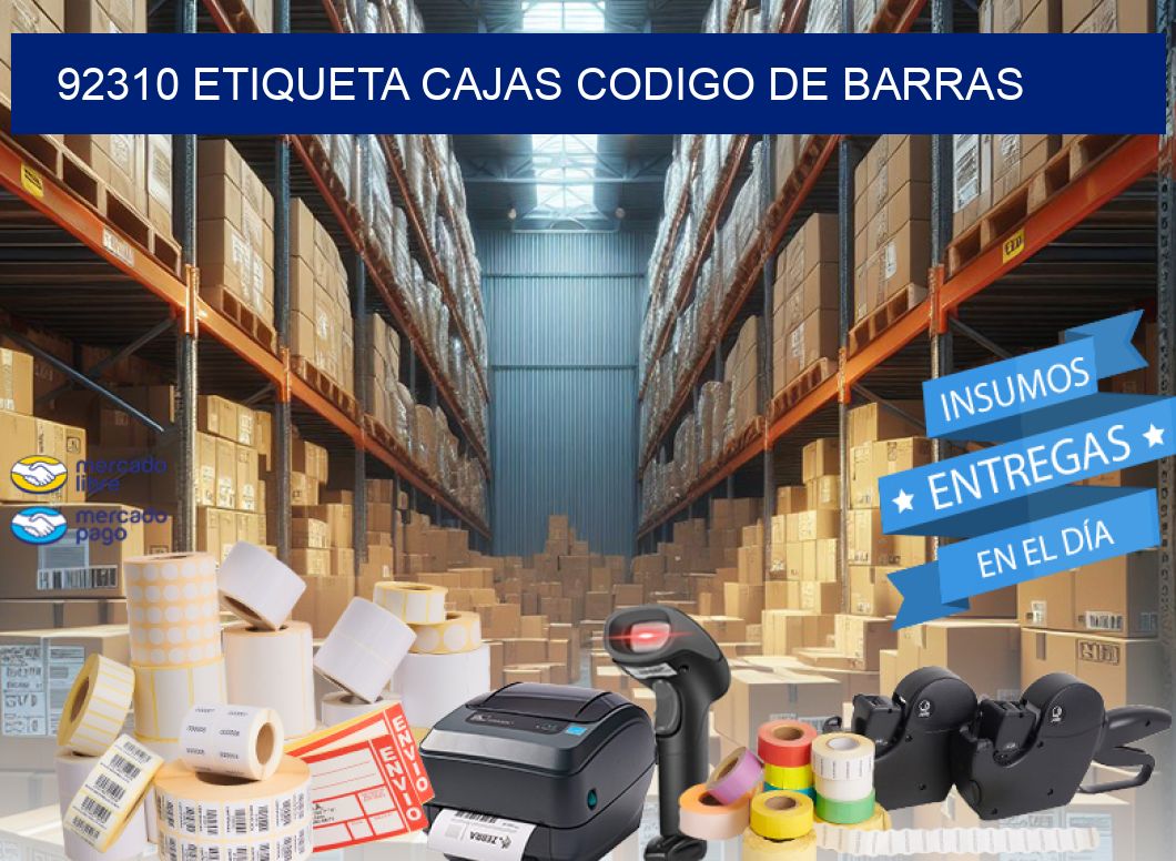 92310 etiqueta cajas codigo de barras