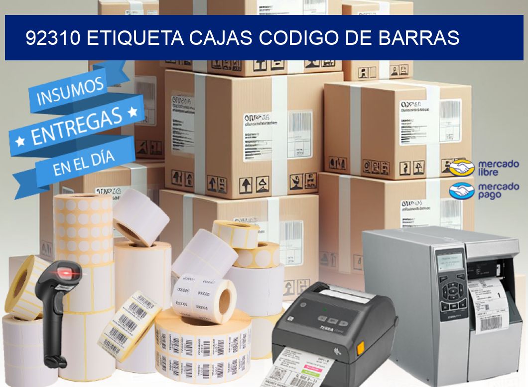 92310 etiqueta cajas codigo de barras