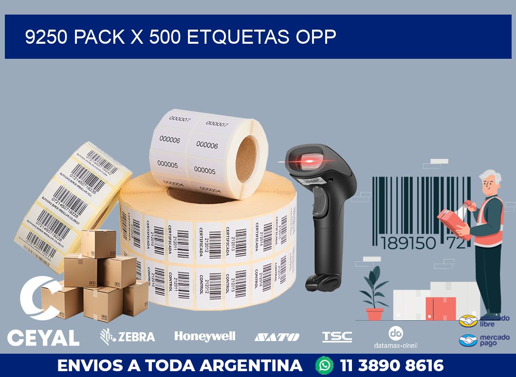 9250 PACK X 500 ETQUETAS OPP