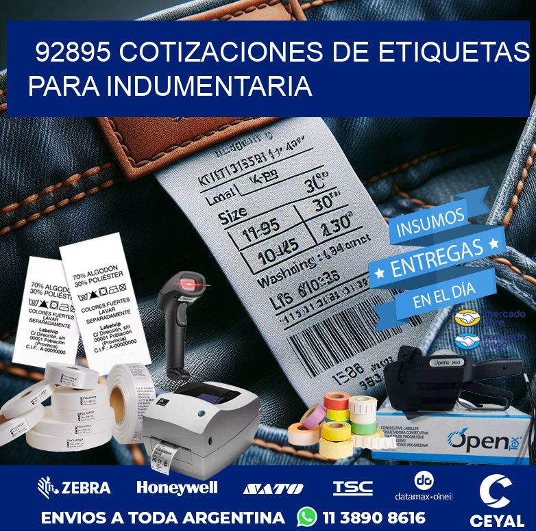 92895 COTIZACIONES DE ETIQUETAS PARA INDUMENTARIA