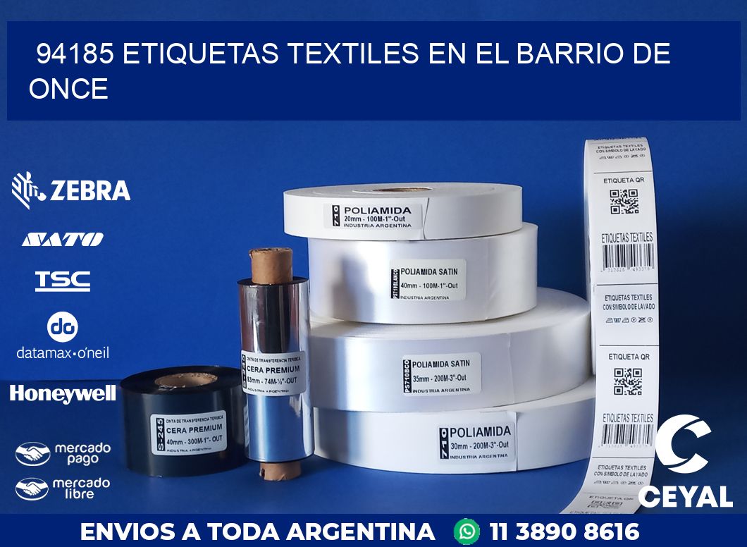 94185 ETIQUETAS TEXTILES EN EL BARRIO DE ONCE