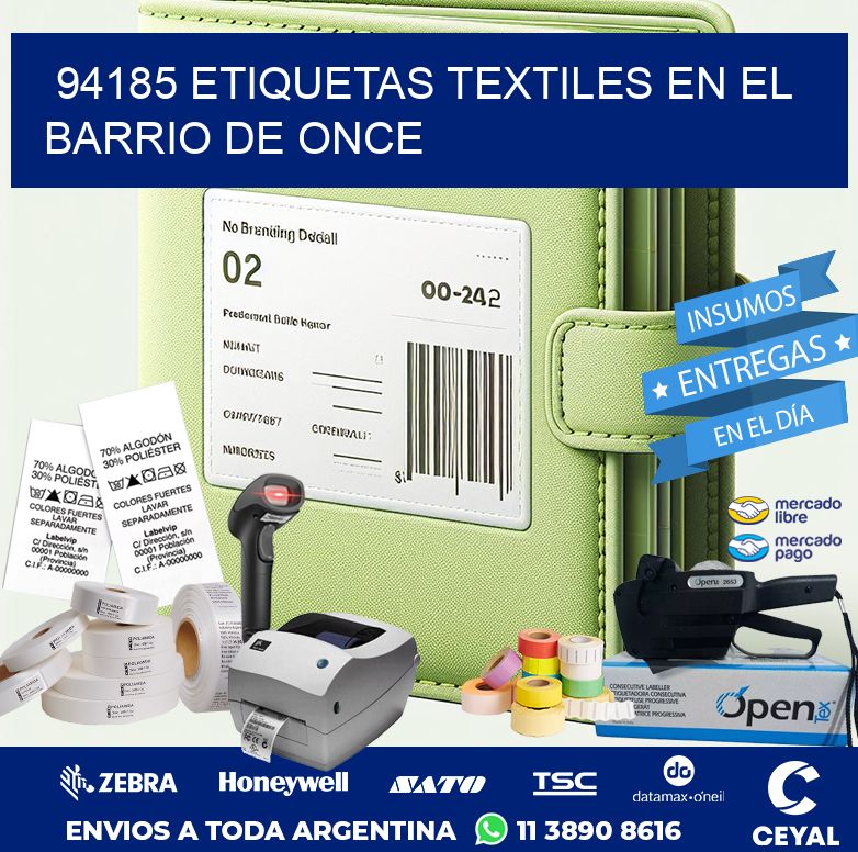 94185 ETIQUETAS TEXTILES EN EL BARRIO DE ONCE