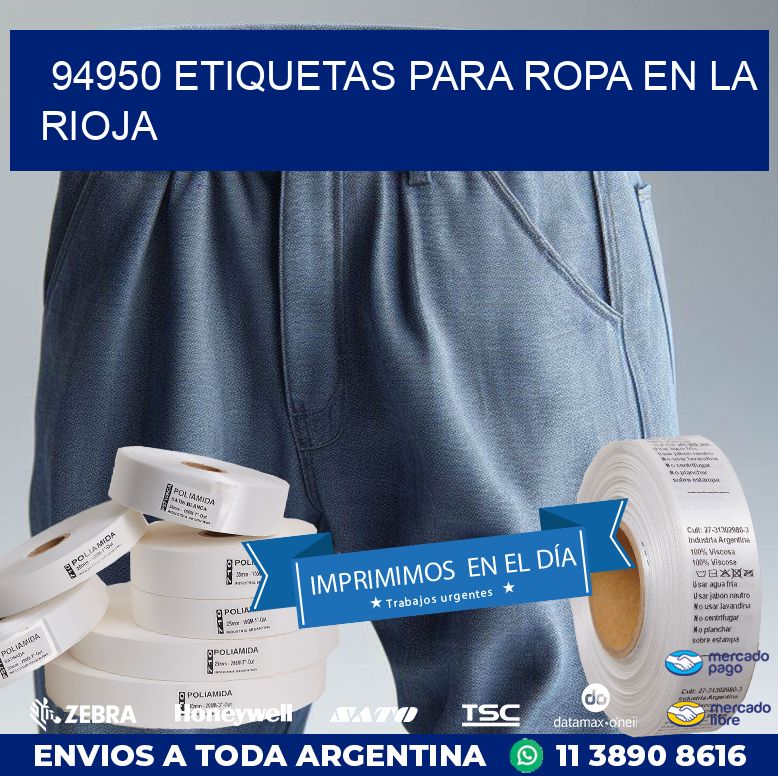 94950 ETIQUETAS PARA ROPA EN LA RIOJA