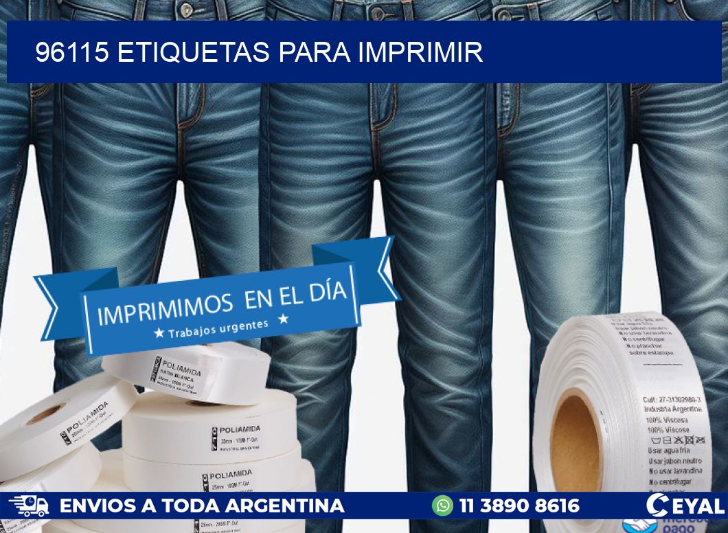 96115 ETIQUETAS PARA IMPRIMIR