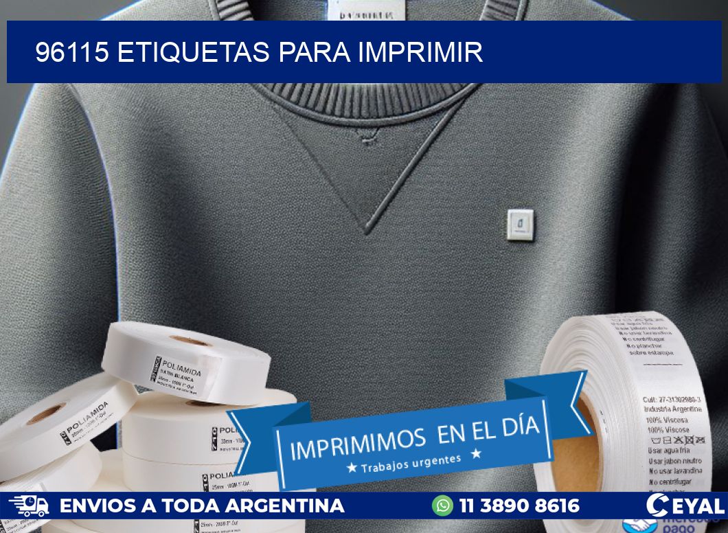 96115 ETIQUETAS PARA IMPRIMIR