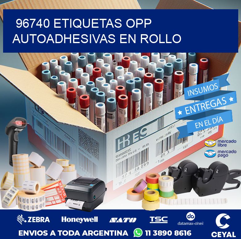 96740 ETIQUETAS OPP AUTOADHESIVAS EN ROLLO