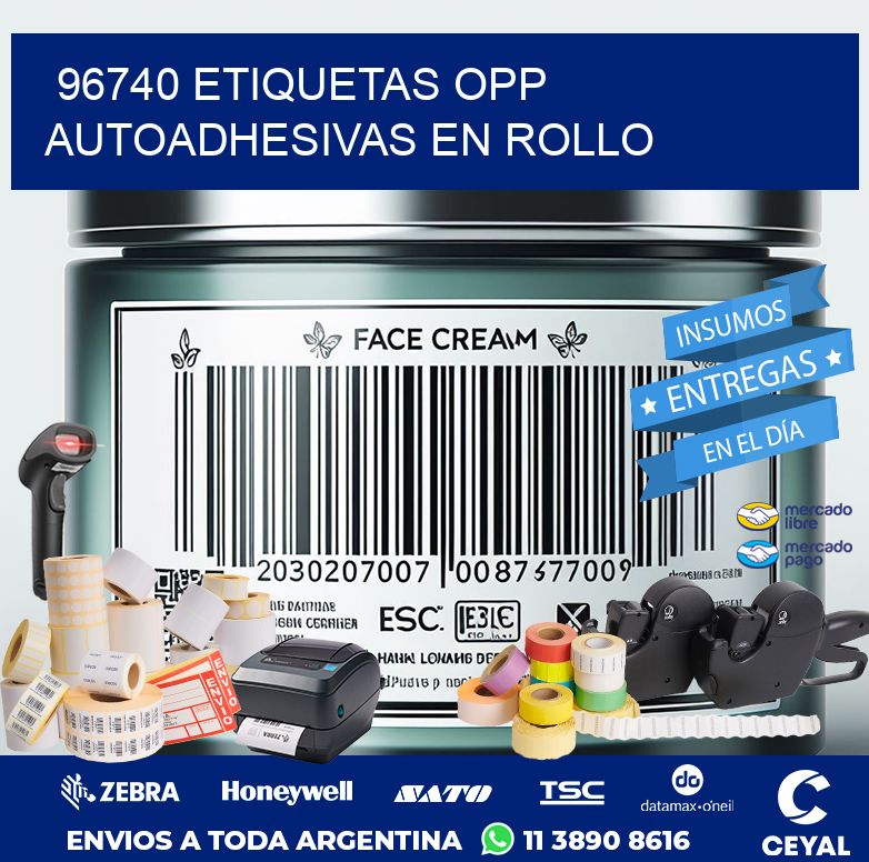 96740 ETIQUETAS OPP AUTOADHESIVAS EN ROLLO