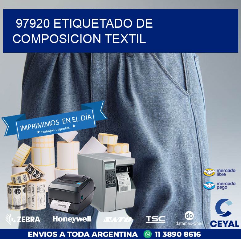 97920 ETIQUETADO DE COMPOSICION TEXTIL