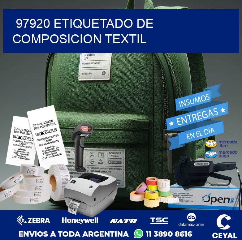 97920 ETIQUETADO DE COMPOSICION TEXTIL